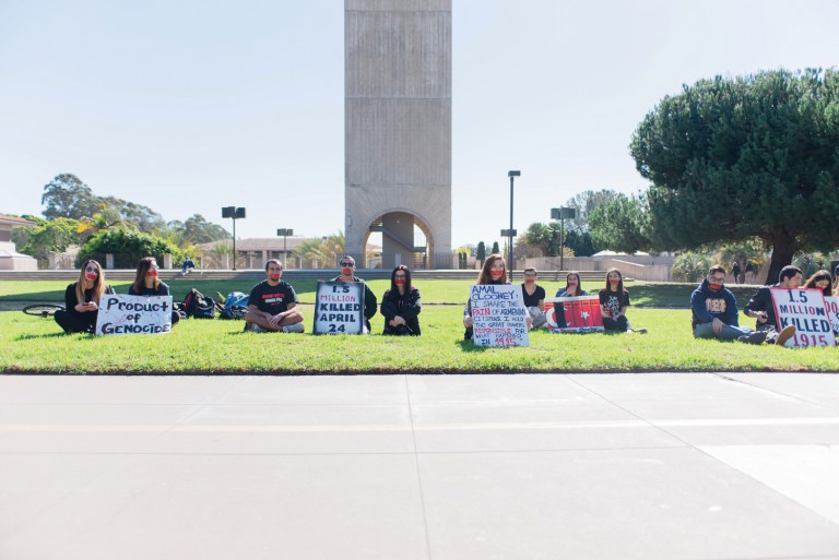 Students Demonstrate Against Armenian Genocide Denial