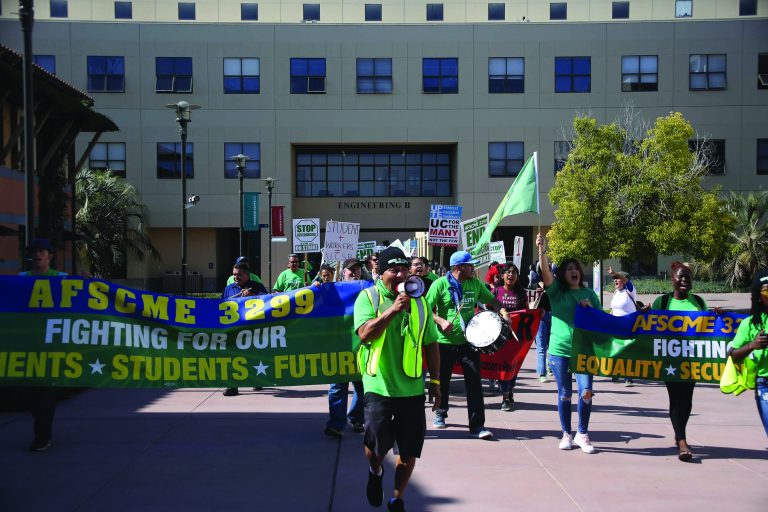 Unidentified Suspect Threatens AFSCME Protesters with Meat Cleaver