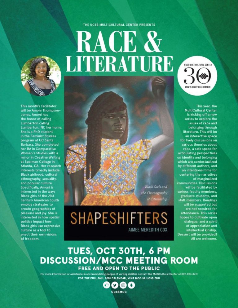 MCC Race and Literature: Amoni Thompson-Jones