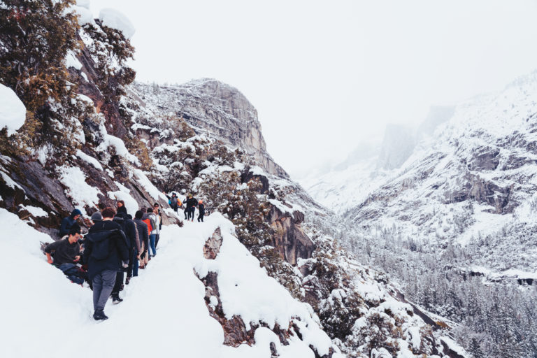 International Students Explore a Yosemite Winter
