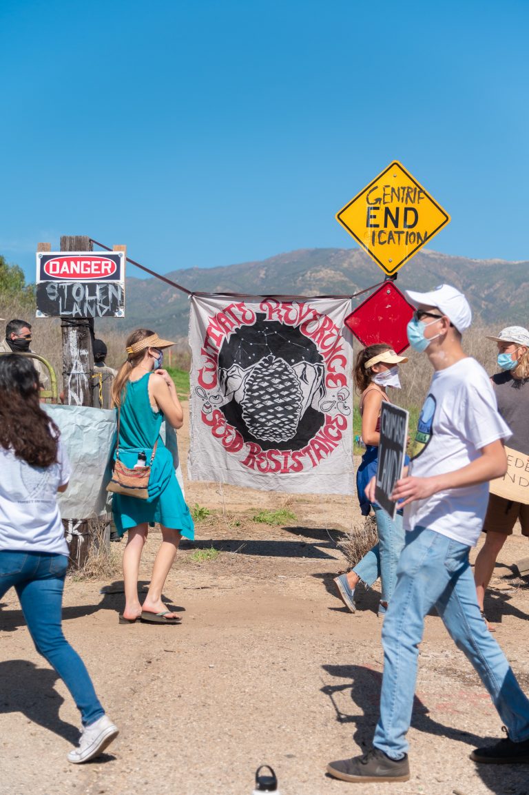 In Photos – Protests at San Marcos Foothills Preserve