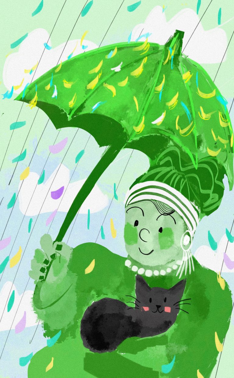 Phone Wallpaper: Love, Cat, Rain