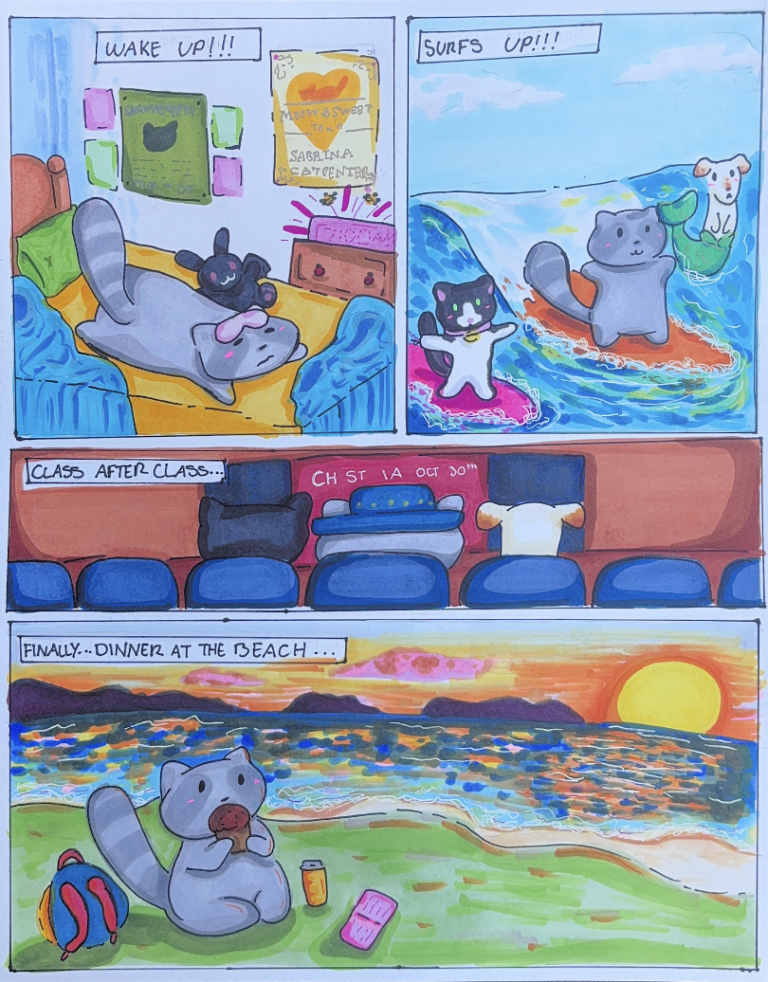 Mini-Comic: The Life of a UCSB Raccoon