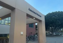 AS Policymakers Discuss Extending Late Night Study Orange building labeled Associated Students